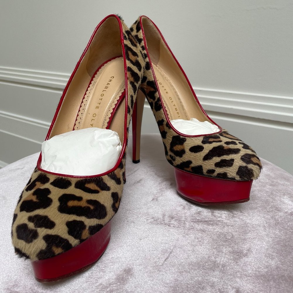 CHARLOTTE OLYMPIA LEOPARD PRINT PUMPS